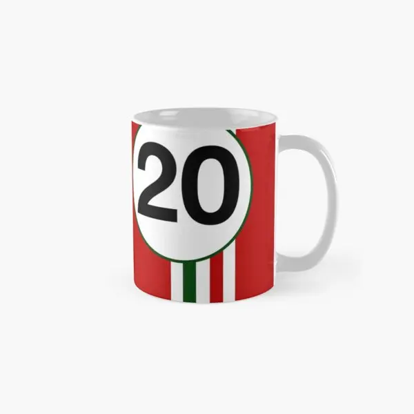 Italian Motor Racing Stripes Classic  Mug Handle Round Photo Coffee Simple Printed Gifts Tea Cup Drinkware Design Image Picture