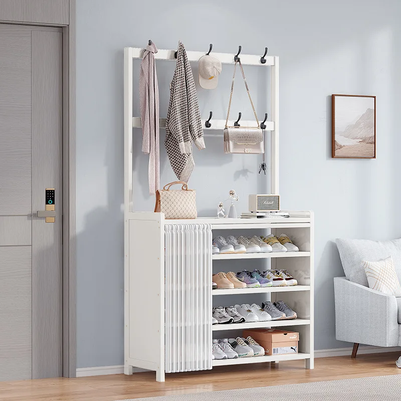 

Simple floor coat rack, shoe rack, one piece of approval, integrated combination, household shoe hat