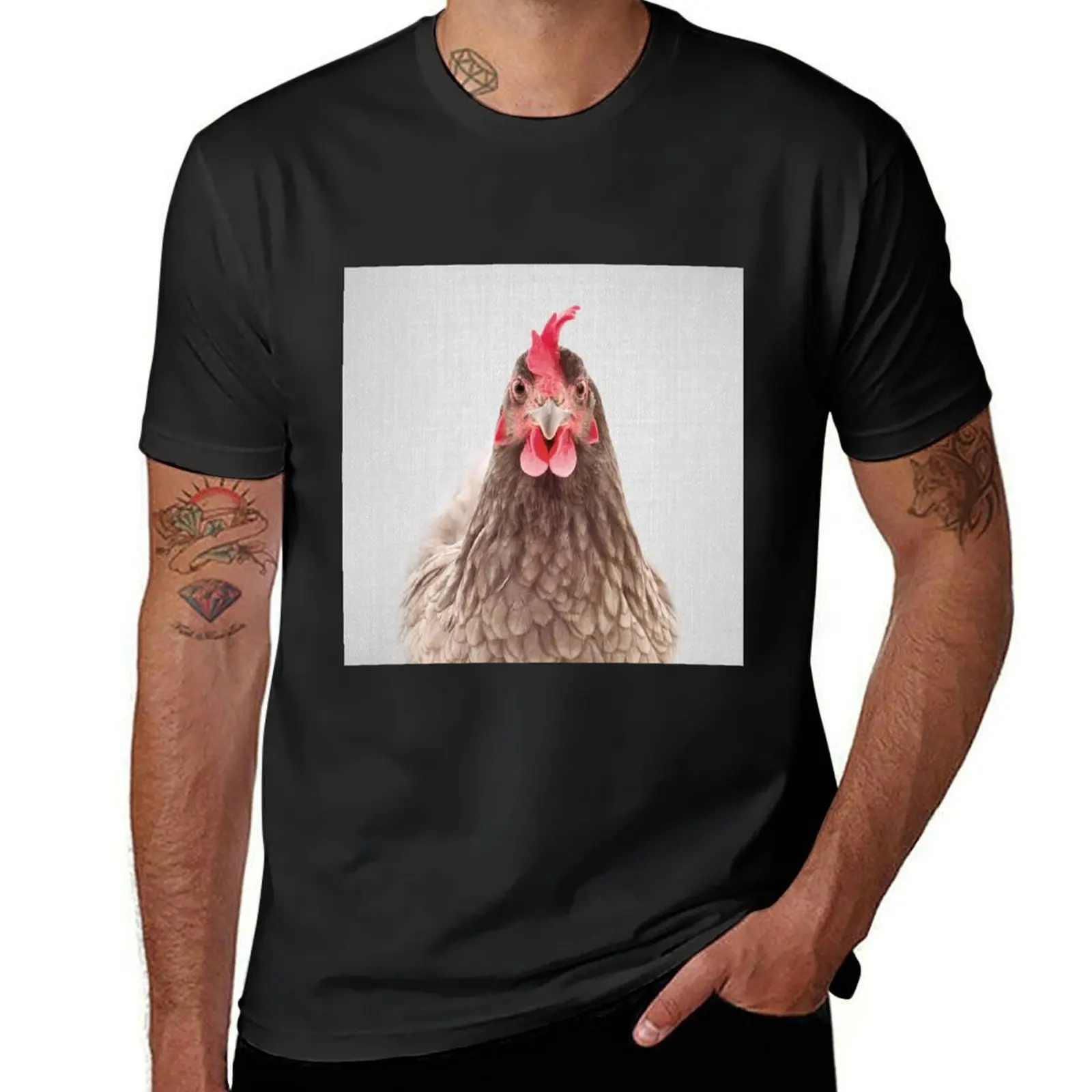 

Chicken - Colorful T-Shirt Short sleeve tee sweat T-shirts for men cotton