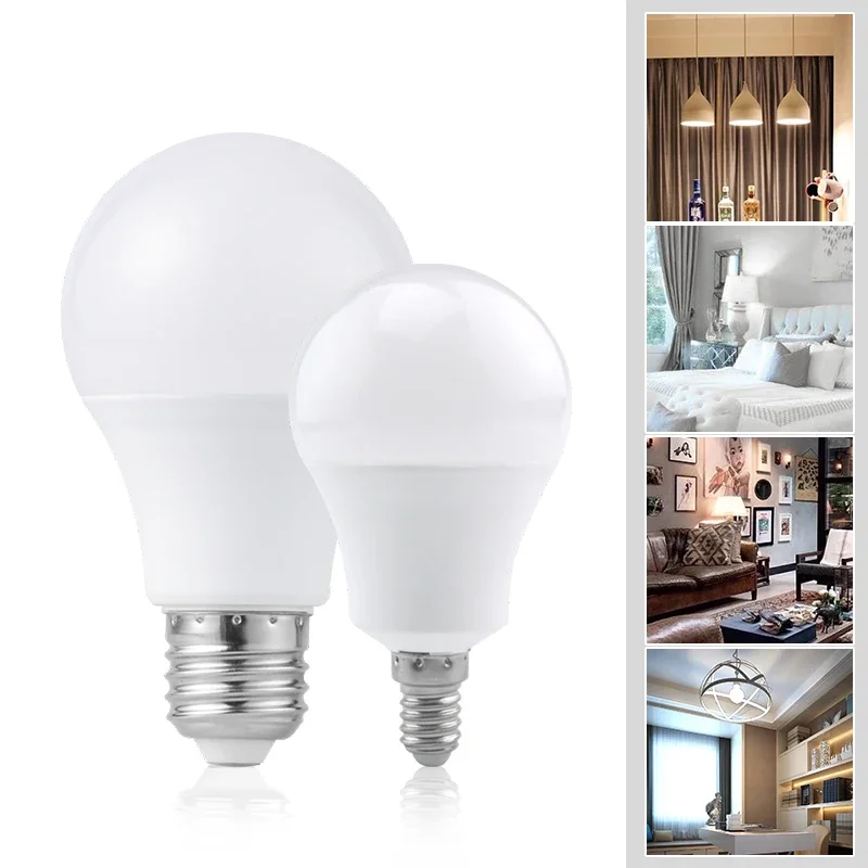 LED Lamp E27 E14 3W 6W 9W 12W 15W 18W 20W 24W Lampada Light Bulb 220V Indoor Lighting Warm/Cold White Home Decoration Bombillas