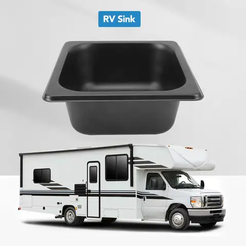 175 x 160 x 70 mm husbilsdiskho i 304 rostfritt stål, svart elektropläterad, nedfällbar diskho för båt, husvagn, husbil, husbil 10 best sales husvagnsdiskho - №1