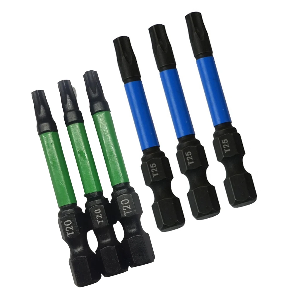 10pcs For T20 For T25 For Torx Screwdriver Bits Set 50mm Hex Shank Metal Drill Driver Bit Assortment For Power Tool Hardware Rep