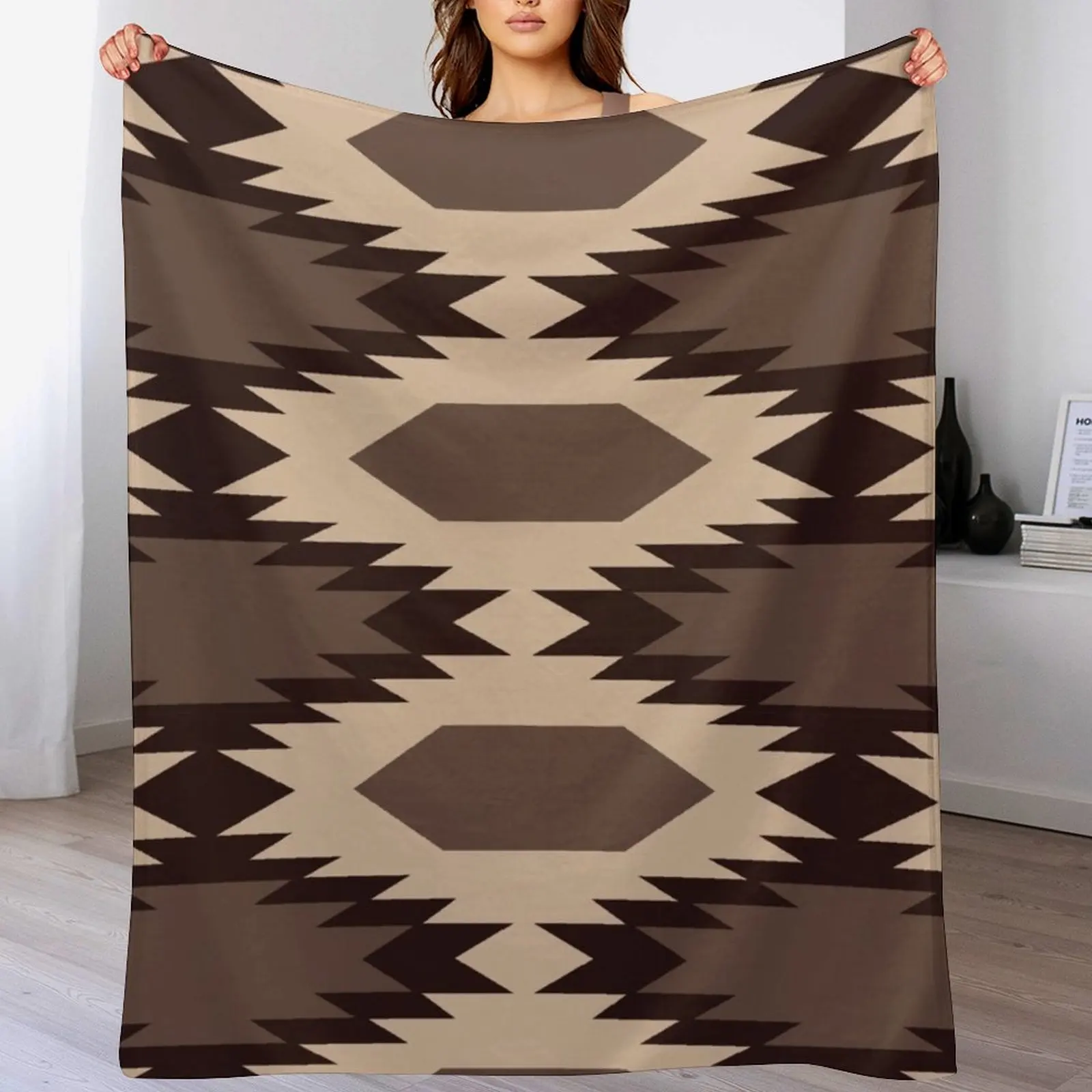 

Navajo Brown Pattern Throw Blanket Luxury Thicken For Baby halloween Summer Blankets