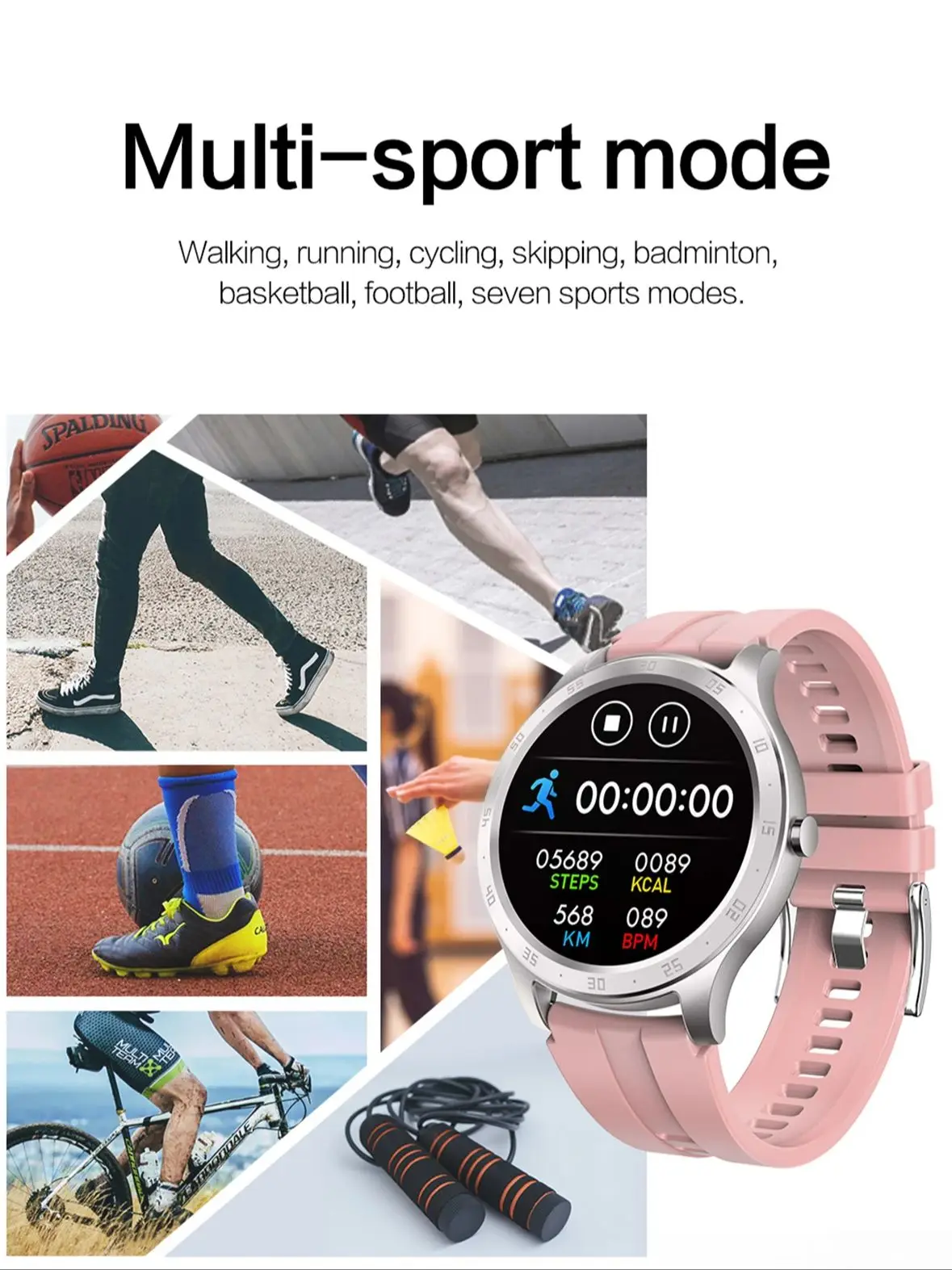 S20 Fitness Sports Smart Watch per le donne monitoraggio della pressione sanguigna della frequenza cardiaca IP67 Smartwatch impermeabile per