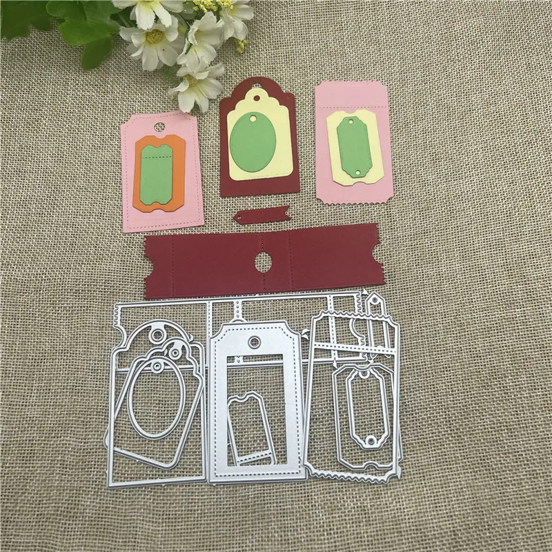 10pcs/set Label tag DIY  Dies Card Base dies metal die decoration for scrapbook punching card cutting DIY process edge cutting