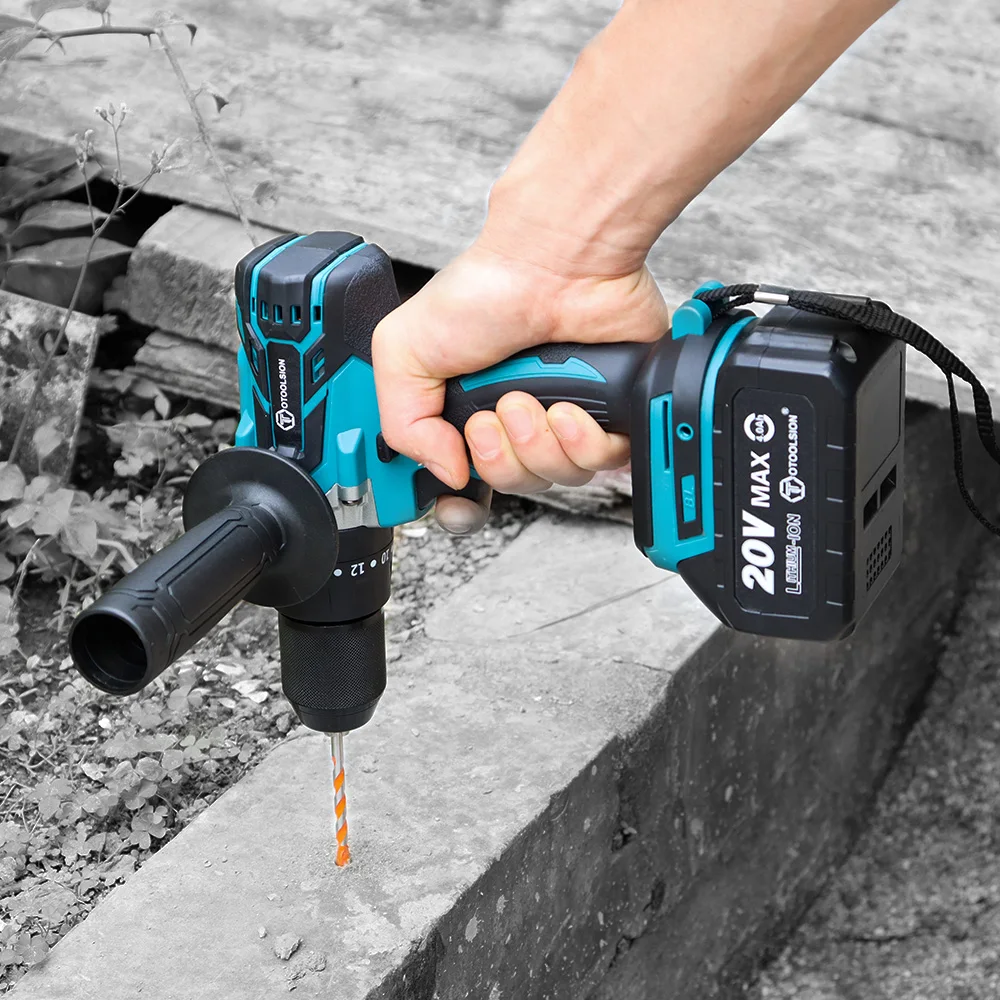 Brushless Electric Drill Cordless Screwdriver 13MM Brushless Impact Drill Electric Screwdriver Power Tools Torque Screwdriver