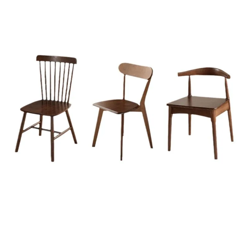 

Modern Home Simple Living Room Chair Retro Desk Backrest Bedroom Dining Chair Dining Room
