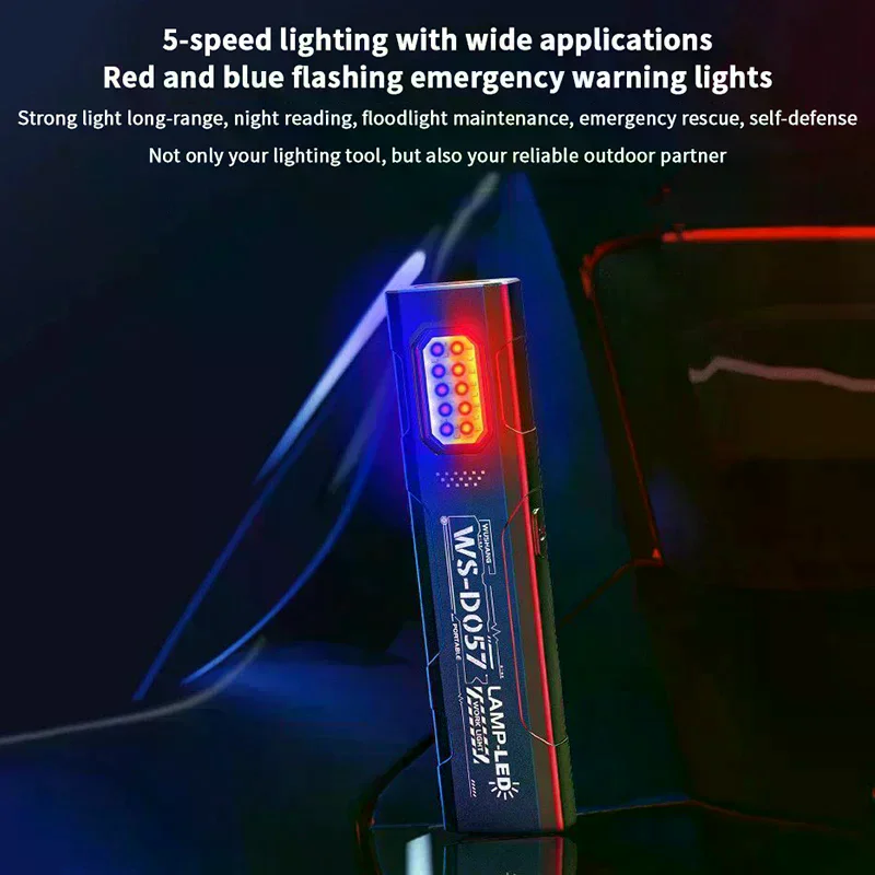 Compact Multi-Mode Pocket LED Flashlight, USB-C Rechargeable, 800mAh, Long-Range Pocket Flashlight, For Camping Travel Emergency