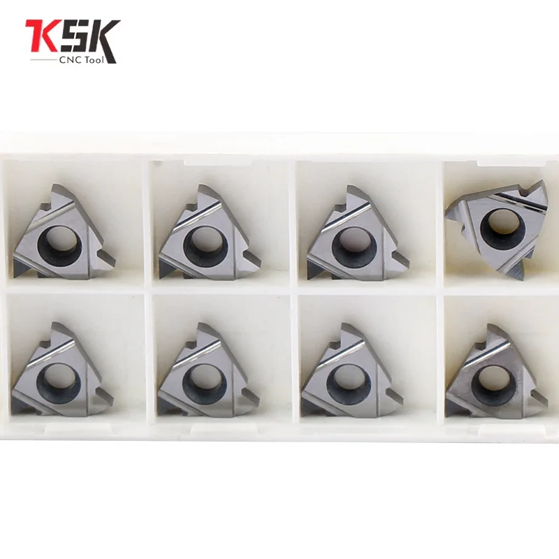 10PCS 06IR 08IR 11IR 16IR 경질 합금 스레딩 인서트 알루미늄, 강철 선반 절단 도구 카바이드 CNC 블레이드