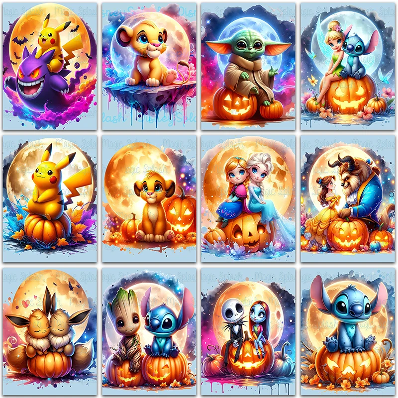 

Disney Groot Diamond Painting lilo and stitch Pikachu The Lion King Home Decor Full Square&Round mosaic embroidery Cross stitch