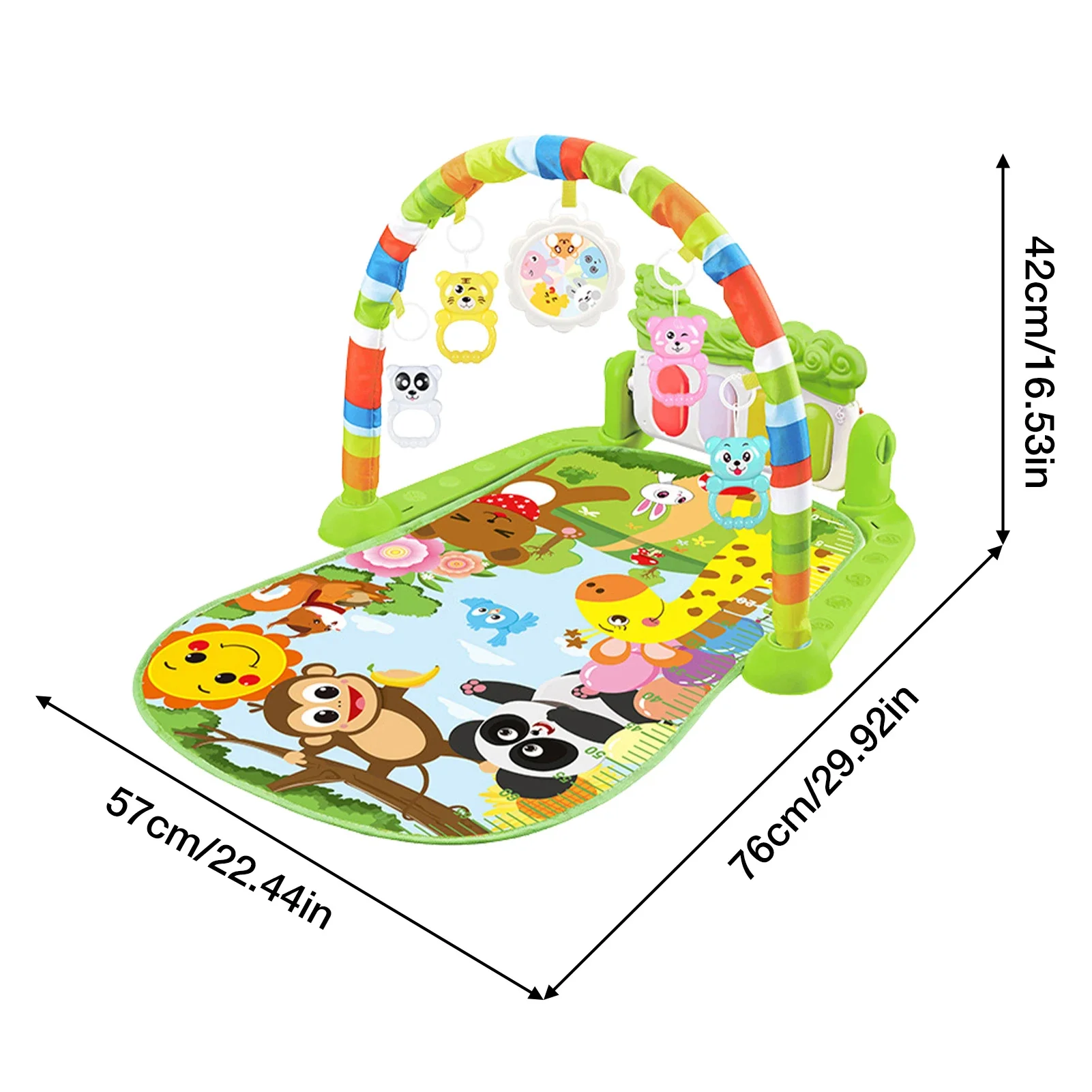 Baby Music Rack Play Mat Toys Puzzle Carpet with Piano Keyboard Playmat Gym Crawling Activity Rug Toys for 0-12 Months Gift