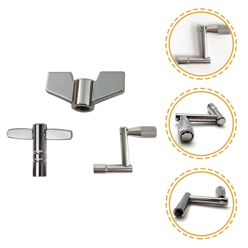 

3 Pcs Key Wrench Set Tuning Tool for Sets Compact Z Shaped Keys Universal Drum Adjustment Wrench Affordable