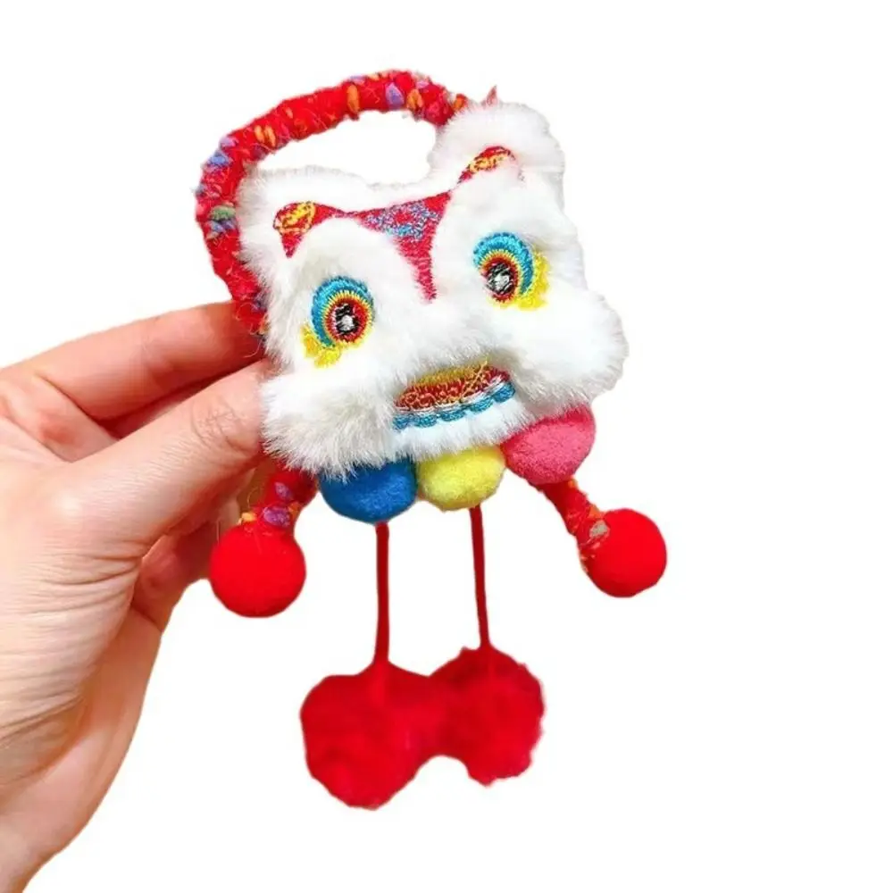 

Tassel New Year Hair Rope Plush Ball Ponytail Holder Lion Awakening Headwear Hair Ring Ponytail Rope Plush Elastic Hair Band