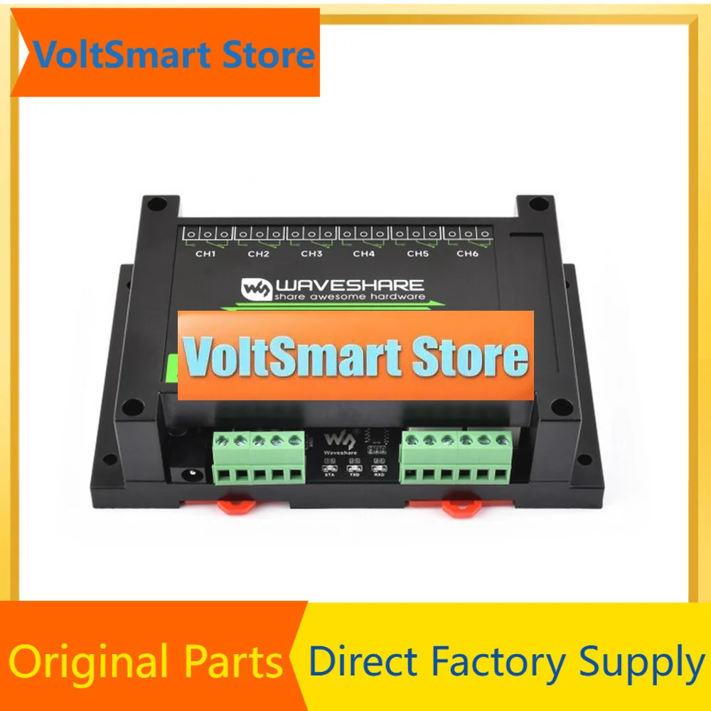 VoltSModbus RTU 8-ch Latching Relay Module (C) With RS485 Interface Multi Isolation Protection Circuits Rail-mounted Case