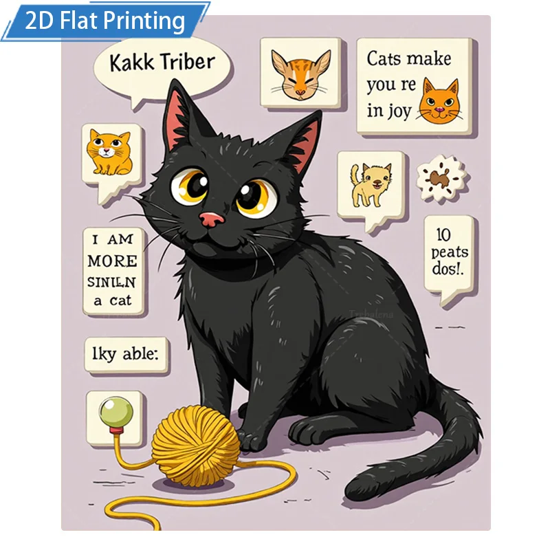 ผ้าห่มสักหลาด 1 ชิ้นแมวดำน่ารักพร้อมผ้าห่มขนแกะเส้นด้าย - คำคมแมวแสนสนุกและการออกแบบที่สนุกสนาน