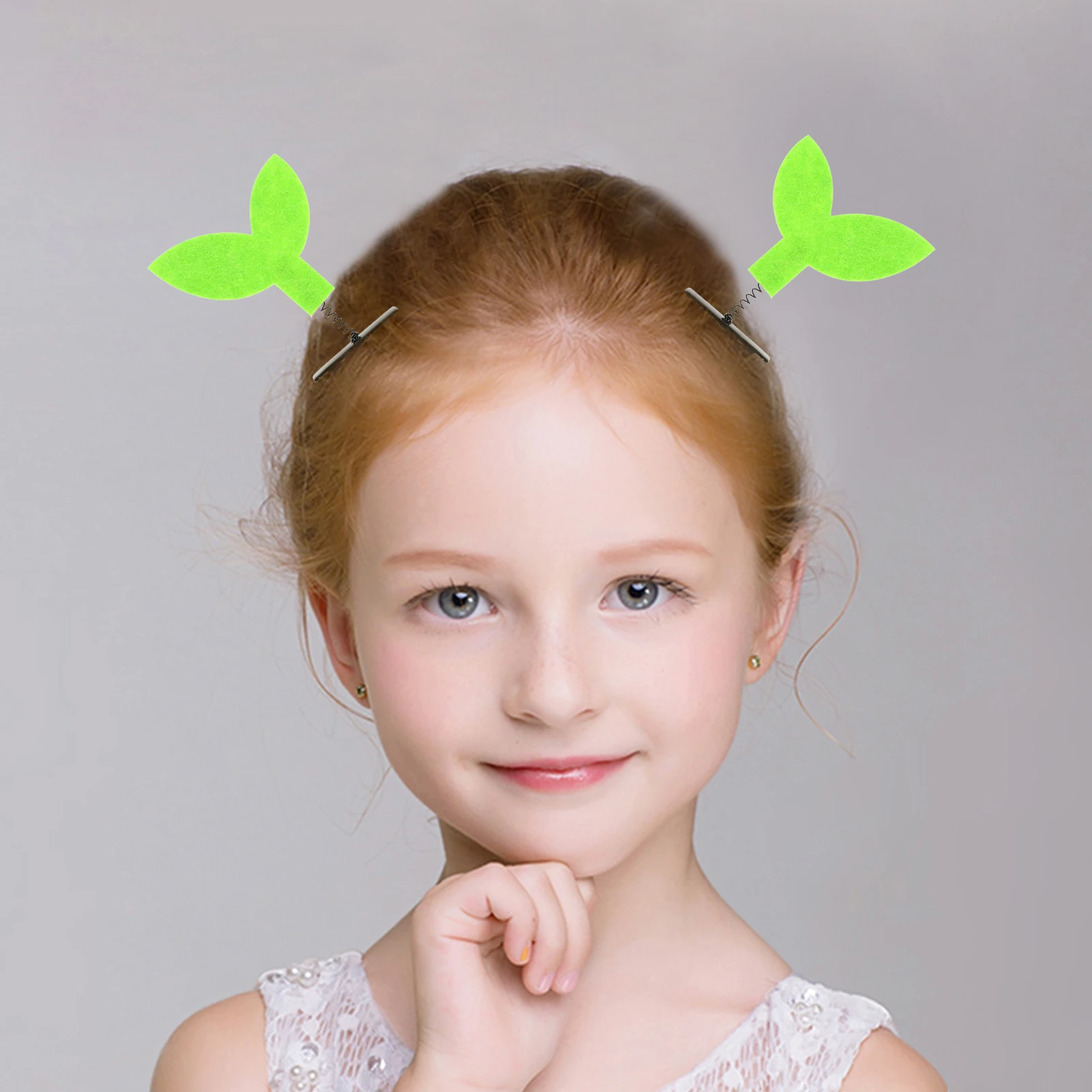 

10pcs Sprout Clips Cute Plant Accessories For Girls Durable Decorative Hairpin Festival School Accessories Green Grass Sprout