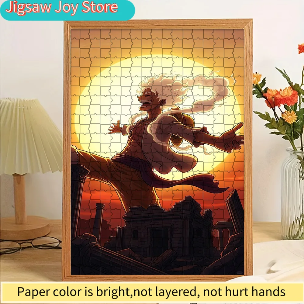 

One Piece Luffy Gear 5 Sun God Nika Ruins Background Art Paper Jigsaw Puzzle