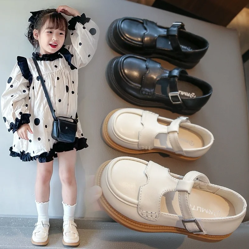 

Spring Autumn New Children's PU Leather Shoes Girls Casual Princess Baby Loafers Kids School Student Flats Size 26-36