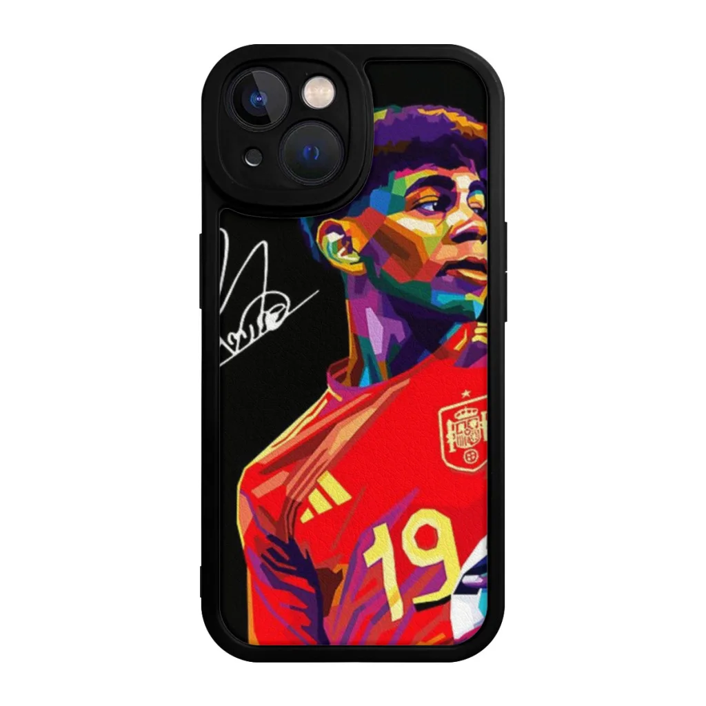 Phone Case For iPhone 15 Pro Max Plus Soft  Silicone Cover Lamine Yamal Wpap Art