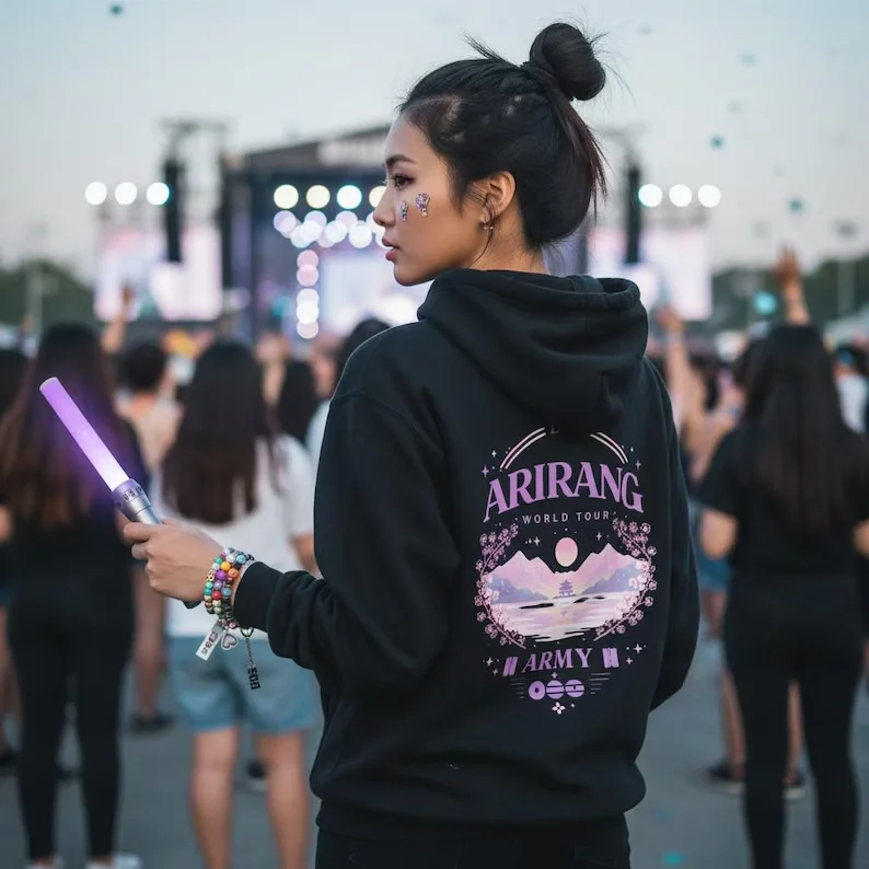 2026 BTS Special Arirang Merry Go Round Autumn and Winter Men's and Women's Hoodies, Comfortable and High-quality Ins Y2k