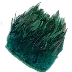1M/Lot Dark Green Feathers Trim Handmade DIY Plume Pheasant Feathers Ribbon Crafts Sewing Party Wedding Christmas Decoration