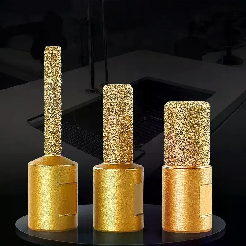 1Pcs Efficient Round Shank Tool for Angle Grinder, Vacuum Brazed Burr Rotary Grinding Head for Edges Trimming and Grooving