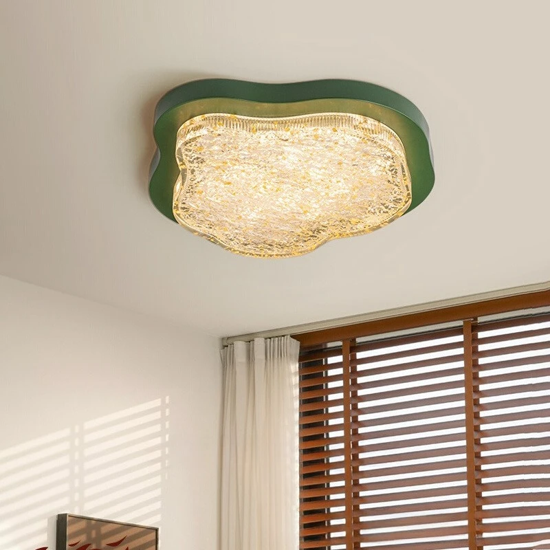 Medieval Retro Resin Crystal LED Ceiling Lamp Design Minimalist Luminaria Master Bedroom Study Hotel Indoor Eye Protection Light