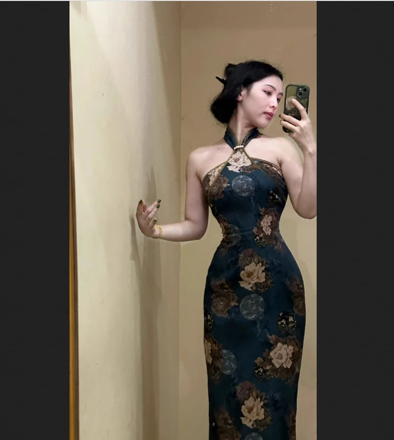 Originele, zelfgemaakte nieuwe Chinese stijl voor meisjes, verbeterde puur verlangen en charmante qipao-jurken