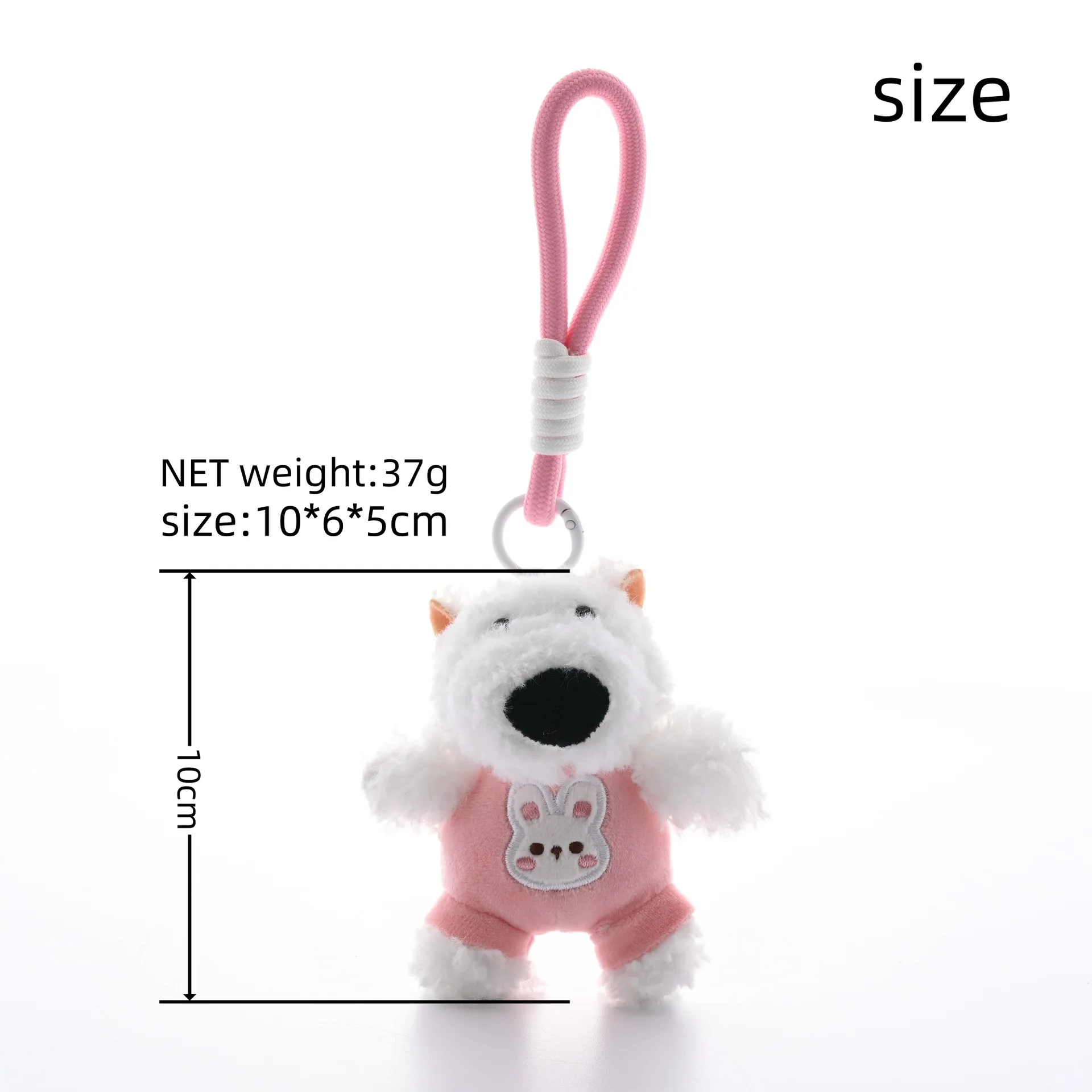 new Fun lovely Colorful Little Dog West Highland Dog Colorful Dopamine Series Plush Toy Keychain Doll