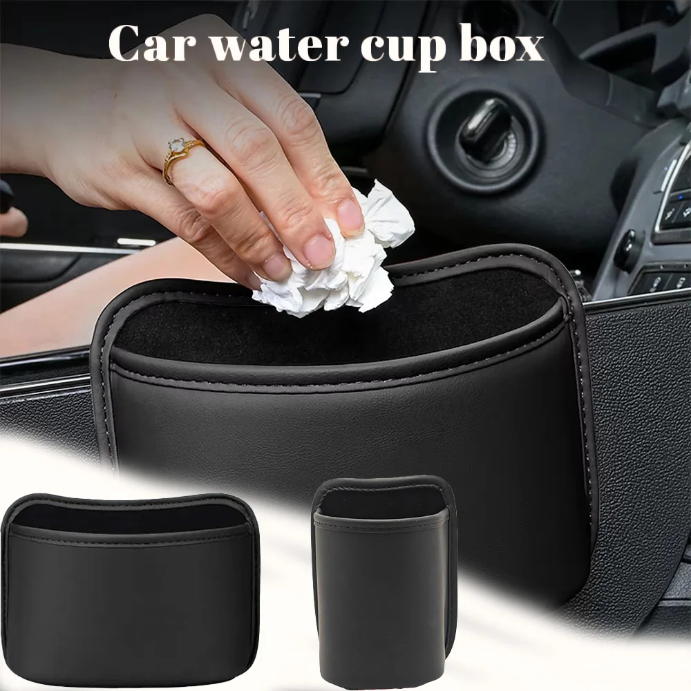 Car Door Cup Holder Universal Stable Clip Drink Holder Wear-Resistant Waterproof Leatherette Bottle Stand Storage Accessories