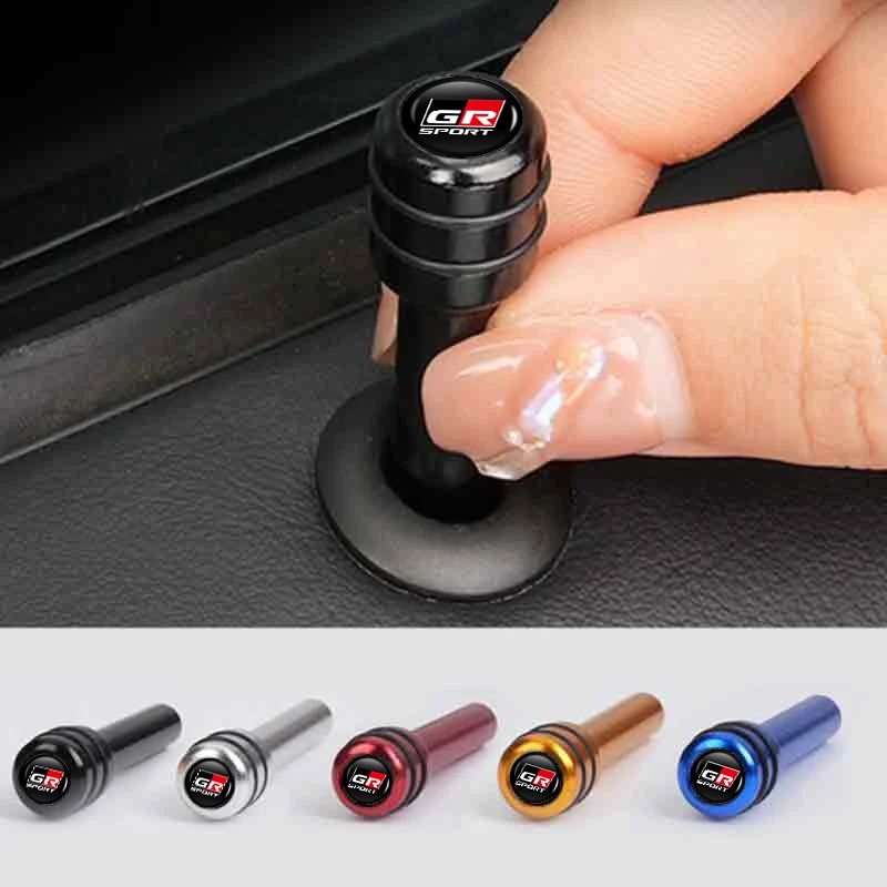 Tampa de Segurança em Liga para Botão de Trava de Porta de Carro, Acessórios para Toyota Harrier Corolla Avalon Supra Yaris Camry Tacoma Avanza H