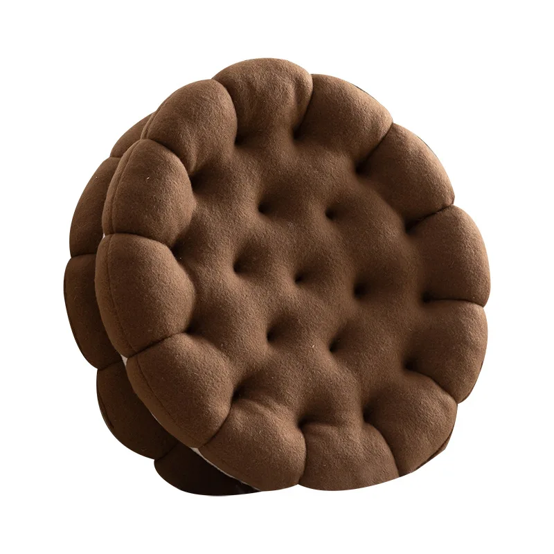 Ins Style Cookie Shaped Cushion, Soft Plush Pillow for Home and Office Use