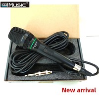 Cool Wired Dynamic Mic Speaker Live Performance Street Busking Noise Reduction Line Mic for Karaoke Shows Sound System Equipment