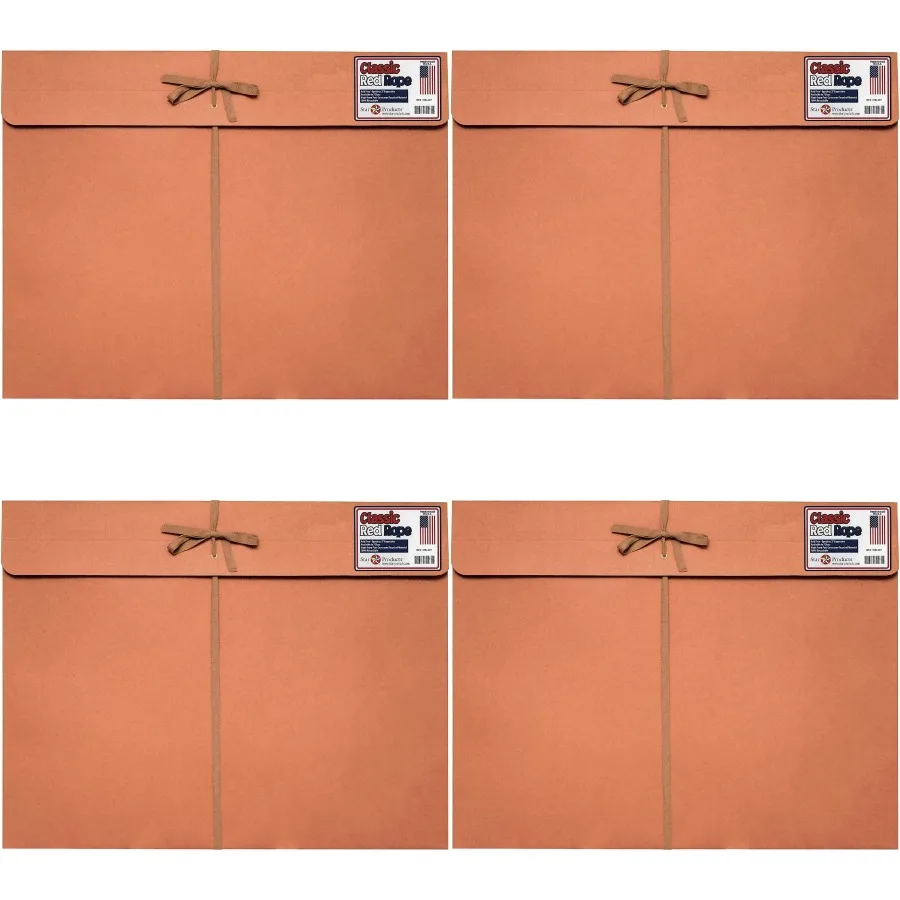 Star Products T219 17 x 22 Classic Red Rope Paper Artist Portfolio with Tie Tape Closure for Art Storage and Poster Display Ide
