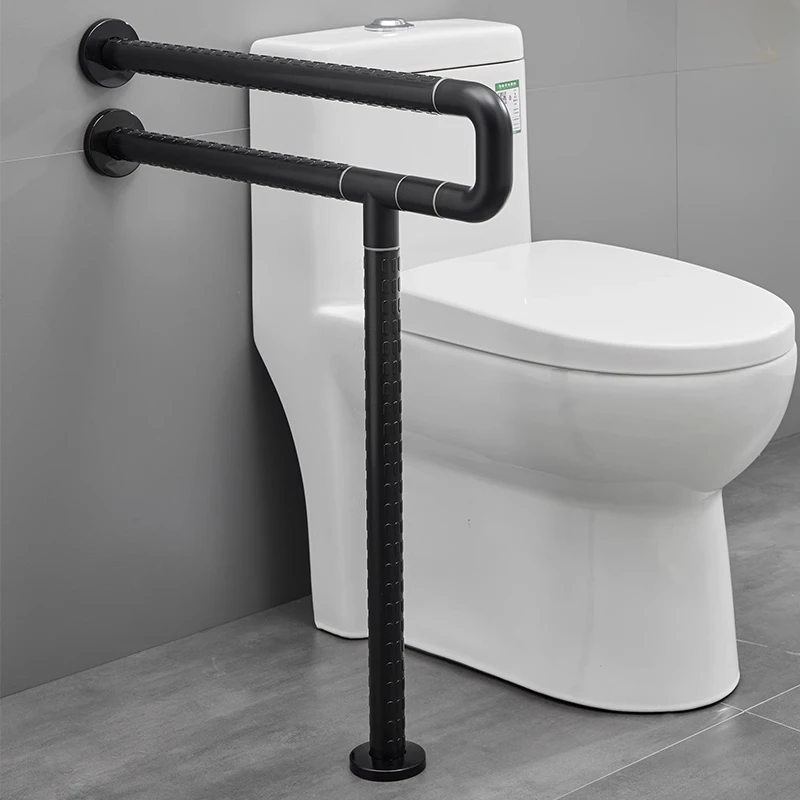 Slip-Resistant Commode Rail Disabled Seniors Bathroom Handle Elderly Support Rail Bath Assist Grab Bars with Fluorescent Circles