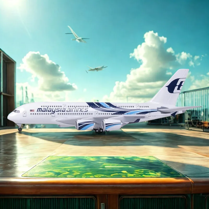 

Souvenir Plane Toy 1:160 47CM for Airbus A380 Malaysia Airlines Lightweight Die-cast Resin Aircraft Collection Display Plane Set