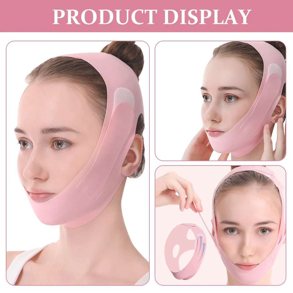 حزام رفع الذقن قابل لإعادة الاستخدام على شكل حرف V لتقليل الذقن المزدوجة ونحت الوجه وشد قناع النوم #3