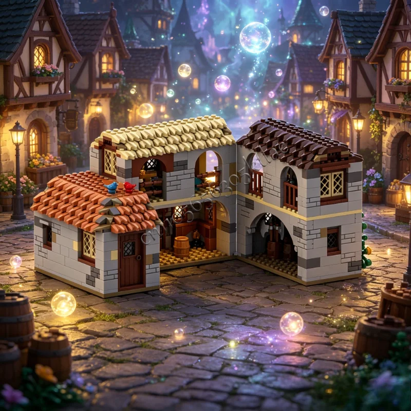

1093 PCS Customized MOC Medieval Castle Fortress Besieged Workshop Model Building DIY Blocks Bricks Assembly Toys Holiday Gifts