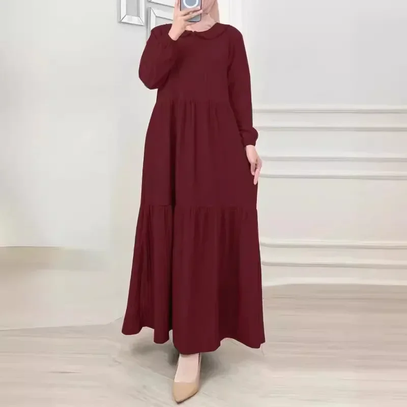 Turkey Kaftan Islamic Clothing Dubai Women Abaya Ramadan Musulman De Mode Maxi Robe Dress for Women Flounce Temperament Caftan