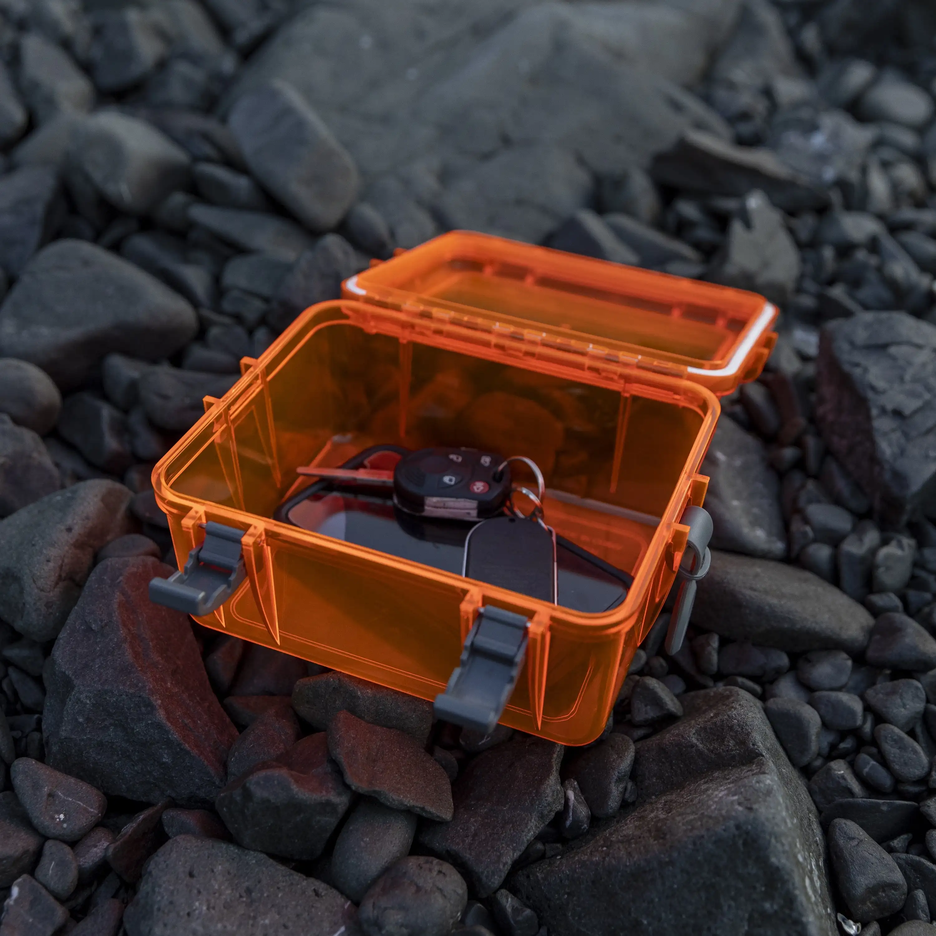 صندوق جاف كبير مقاوم للماء، برتقالي