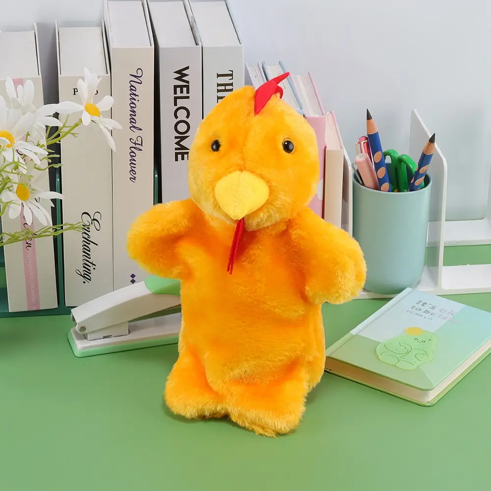 子供のためのインタラクティブな動物の形をしたぬいぐるみ,1ピース,かわいい鶏と鶏の形をしたペット,さまざまな色で利用可能