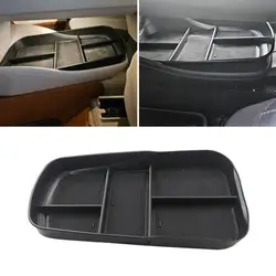 For Mercedes Benz EQE EQS Car Interior Center Control Lower Storage Box Telephone Tray Organizer Black ABS Plastic Accessories