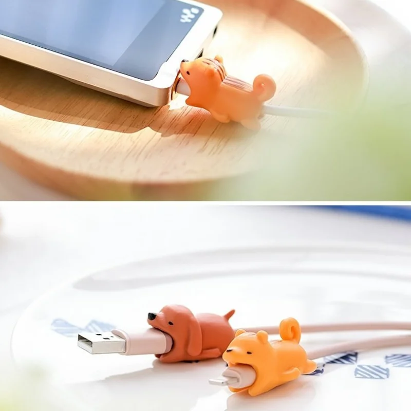 Nuovo Cartoon Animal Cable Protector Usb Line auricolare Cable Protector Charger Cartoon Bite Data Line Protector Cable Organizer