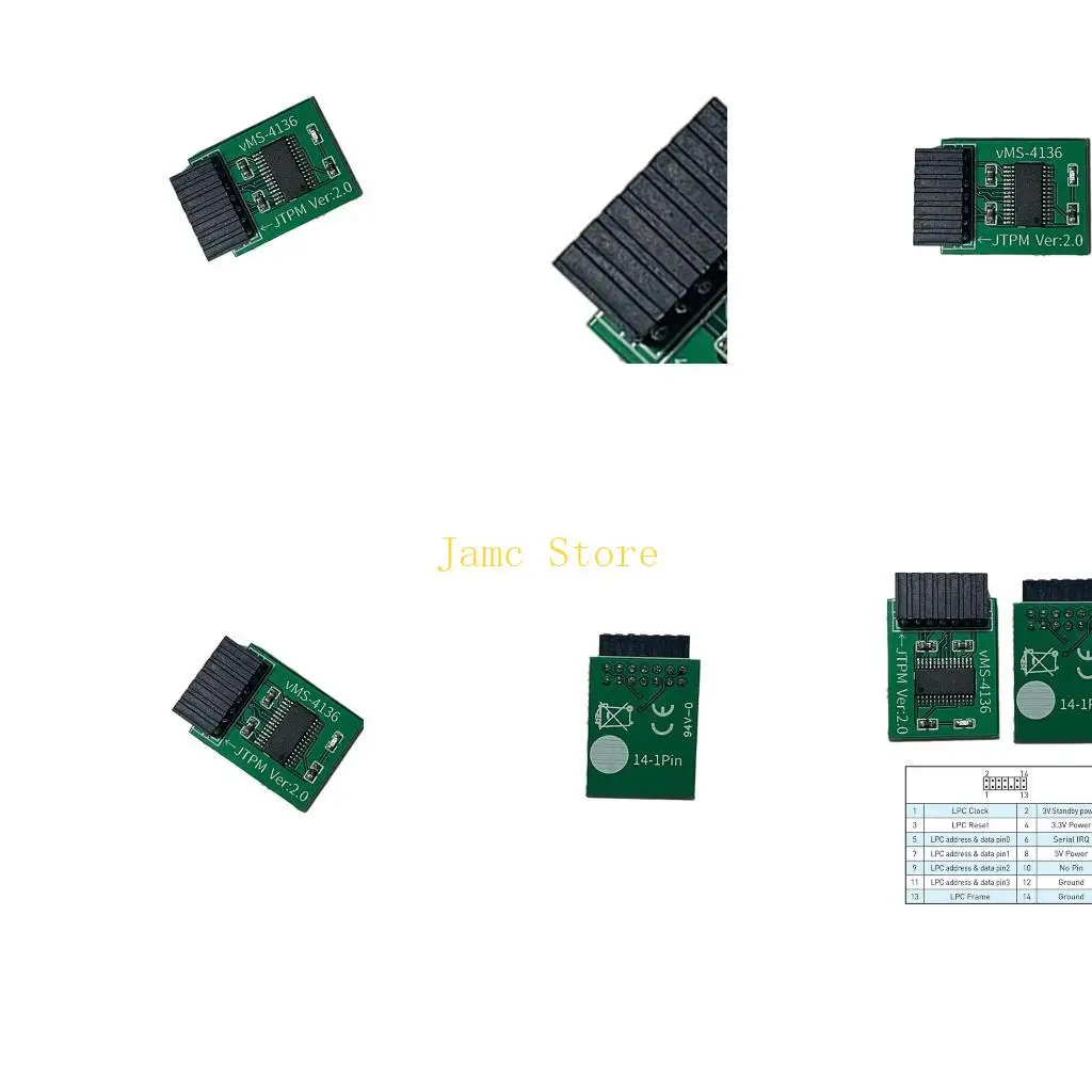 

LX0B Multipurpose Computer Adapter TPM2.0 Security Module 4Pin Trusted Platform