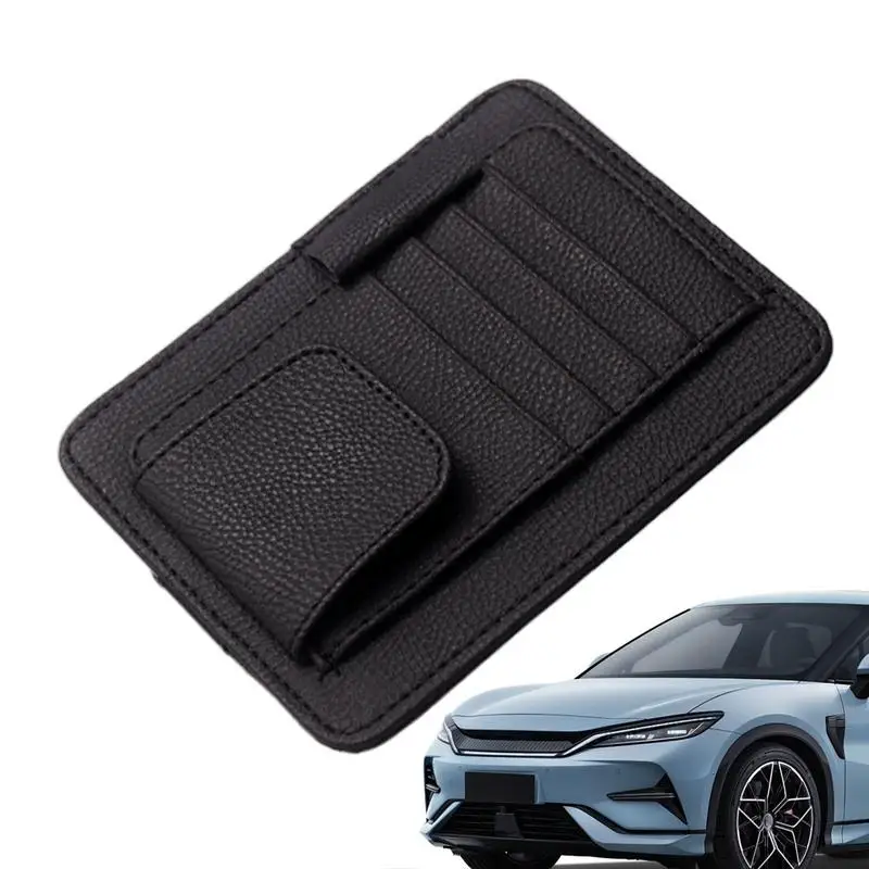 Auto Visor Document Holder Auto Clip On Certificate Holder Auto-Interior Visor Accessories Document Organizer With Sunglasses