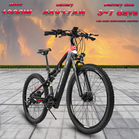 RANDRIDE YG90 Electric Bicycle 1000W Motor 48V17AH Lithium Battery Hydraulic Brake Ebike 27.5-inch Tire Urban Road Electric bike