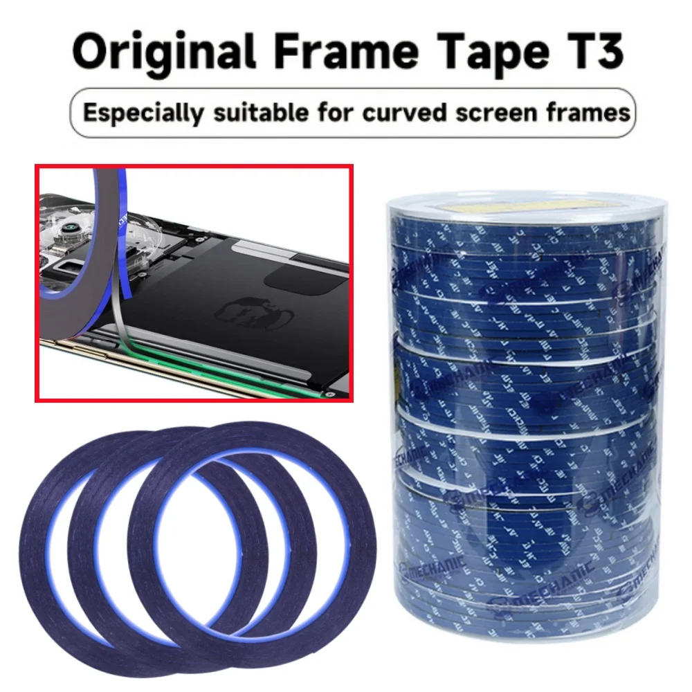 1/3pcs MECHANIC 3mm Curved Screen Frame Double Sided Tape Ultra-thin High-seal Adhesive for Mobile Phone iPhone Samsung Repair