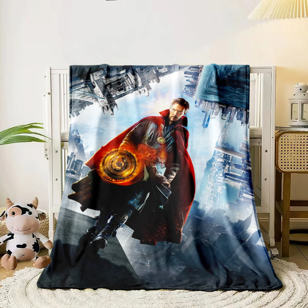 Couverture fine en flanelle imprimée Doctor Strange. Couverture quatre saisons. pour canapé, lits, salon, couverture de pique-nique de voyage, cadeaux