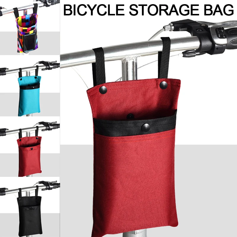 Bicycle Front Hanging Bag Durable Waterproof Oxford Mobile Phone Holder Bag Moutain Road Bike Electronic Bike Pouch