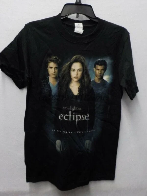 

MENS TWILIGHT SAGA ECLIPSE BELLA JACOB EDWARD BLACK GRAPHIC TSHIRT NEW #13170V